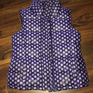 Gap Kids purple dot puffer vest